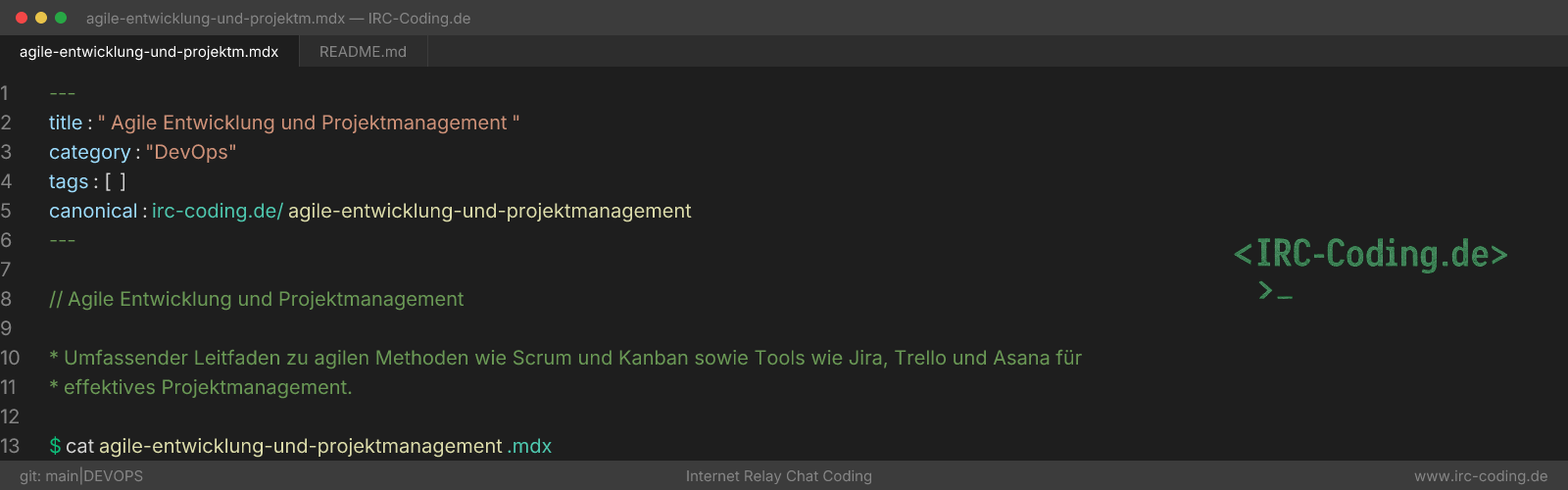 Agile Entwicklung und Projektmanagement