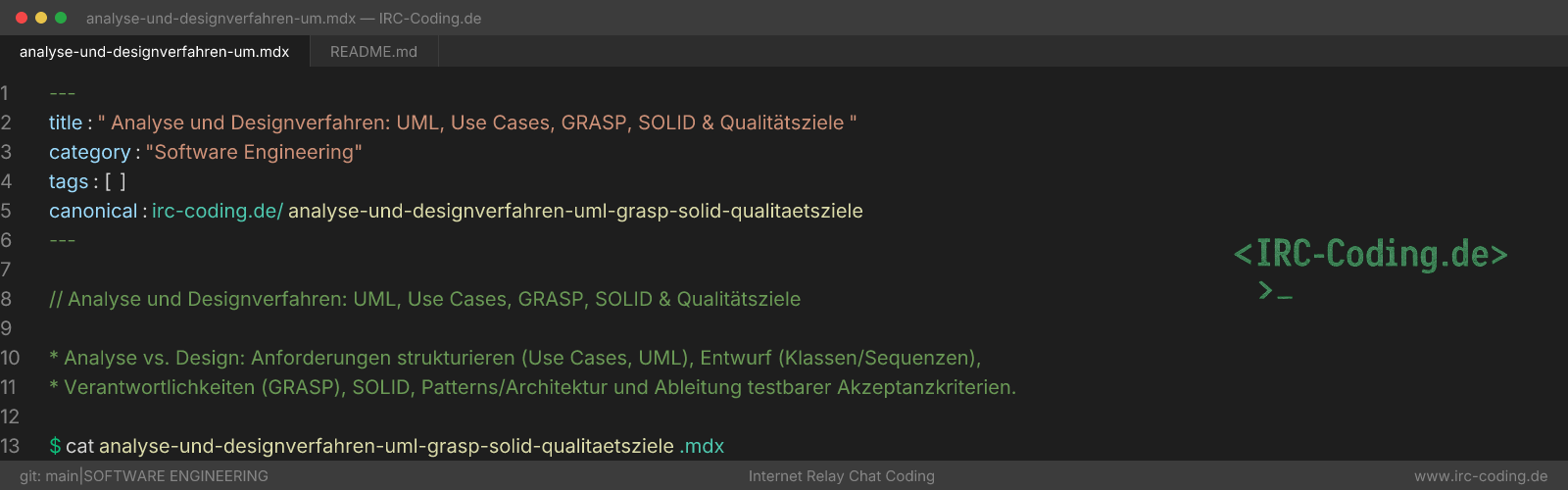 Analysis and Design: UML, Use Cases, GRASP & SOLID