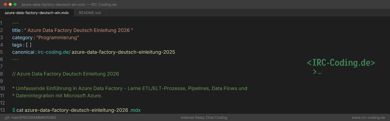 Azure Data Factory Deutsch Einleitung 2026