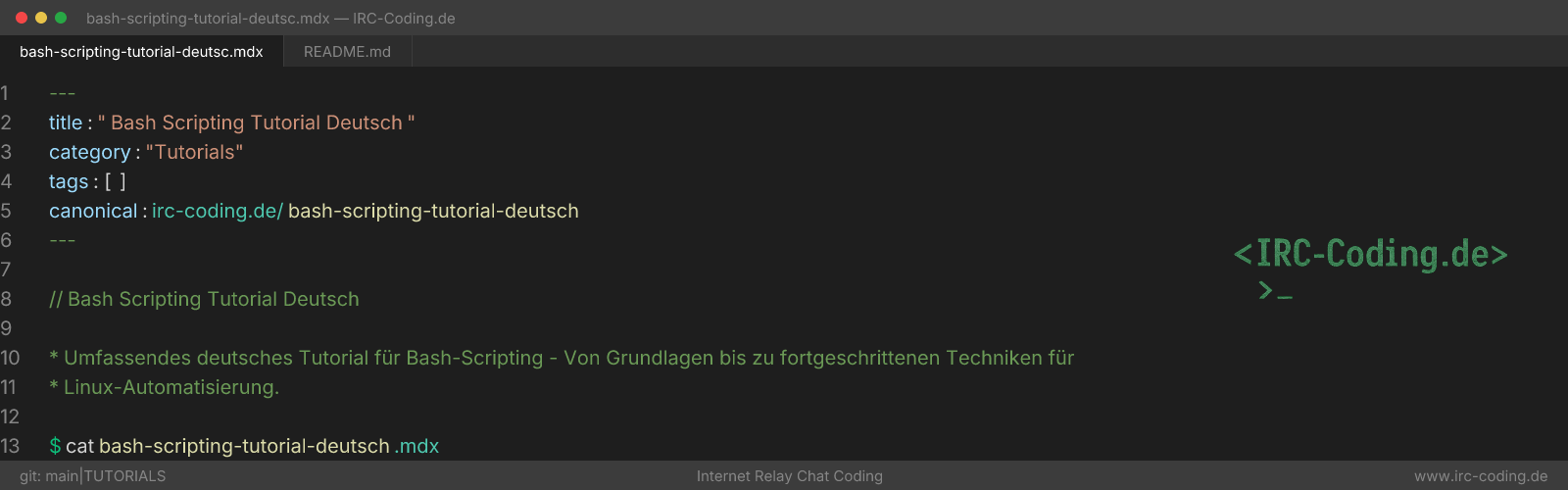 Bash Scripting Tutorial Deutsch