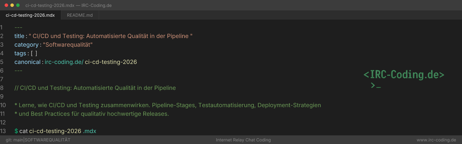 CI/CD and Testing: Automated Quality in Pipelines