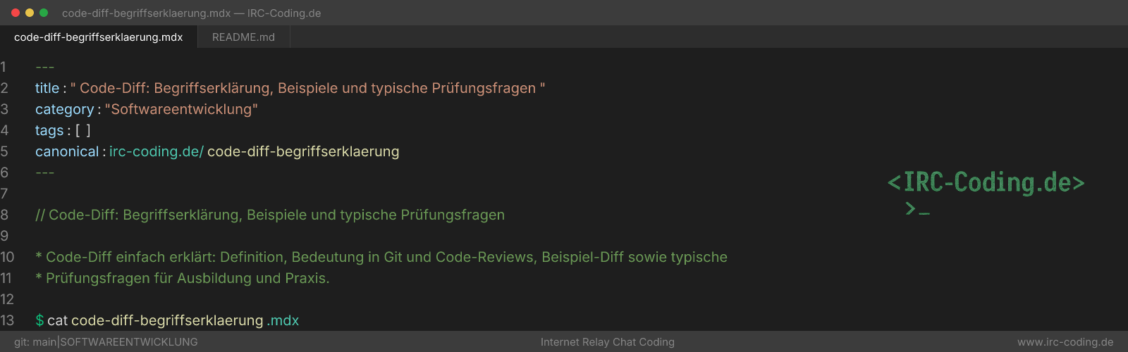 Code Diff: Definition, Examples & Exam Questions