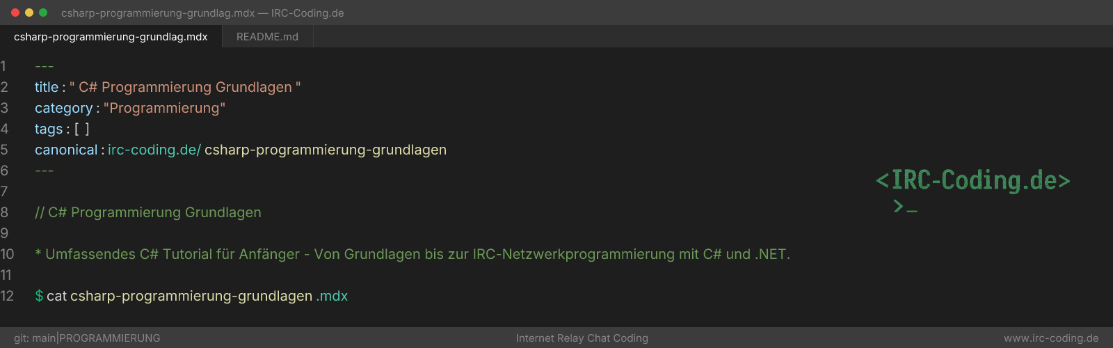 C# Programmierung Grundlagen