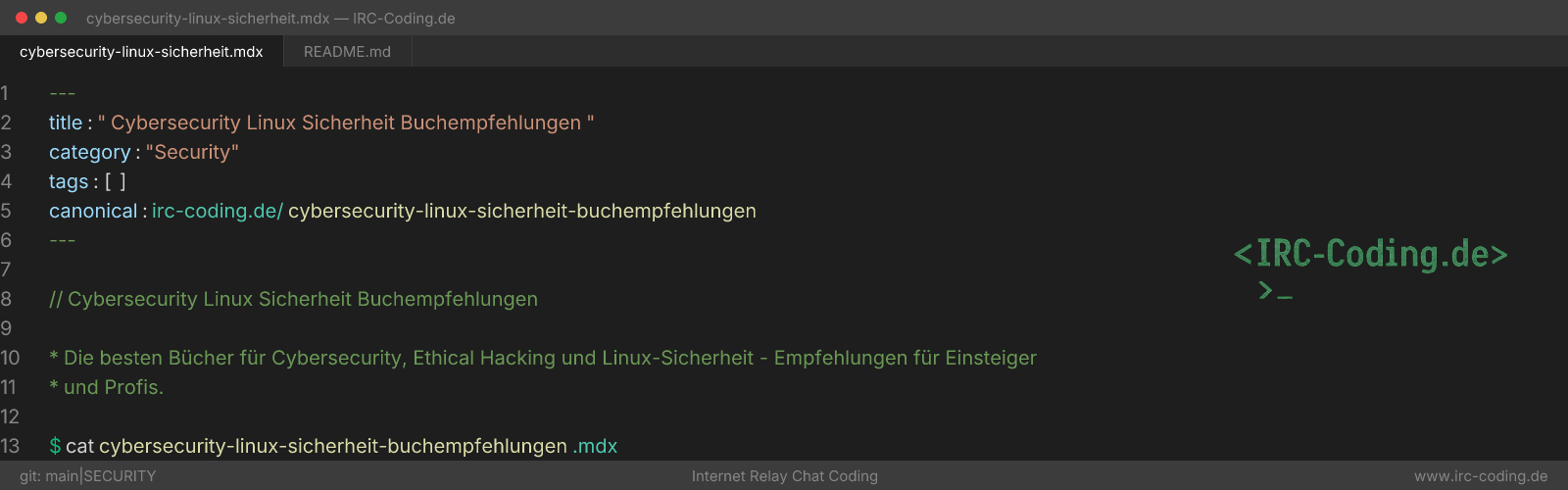 Cybersecurity Linux Sicherheit Buchempfehlungen