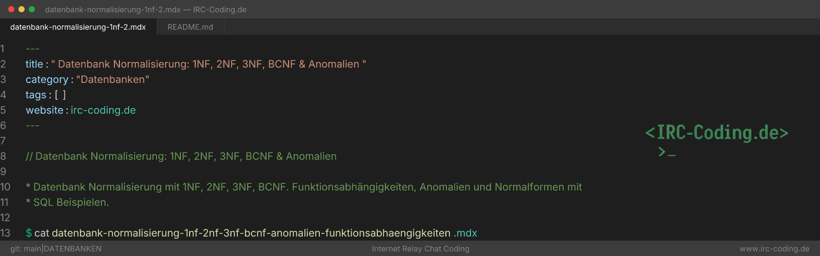 Database Normalization: 1NF, 2NF, 3NF, BCNF