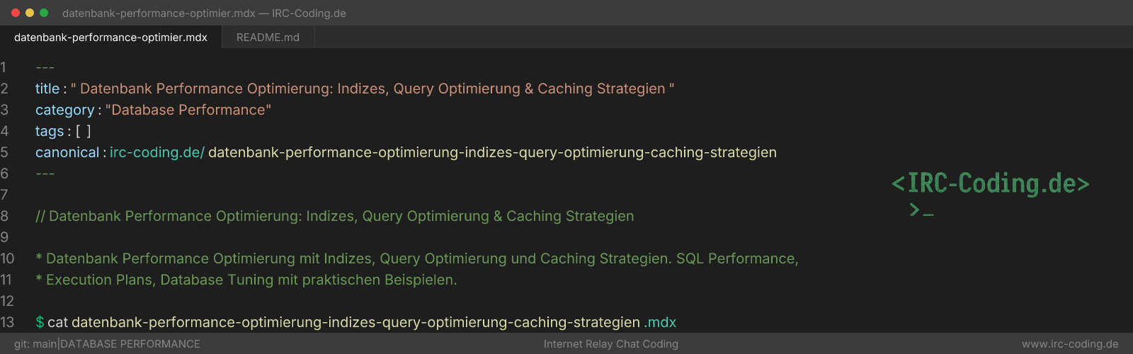 Database Performance Optimization: Indexes & Caching