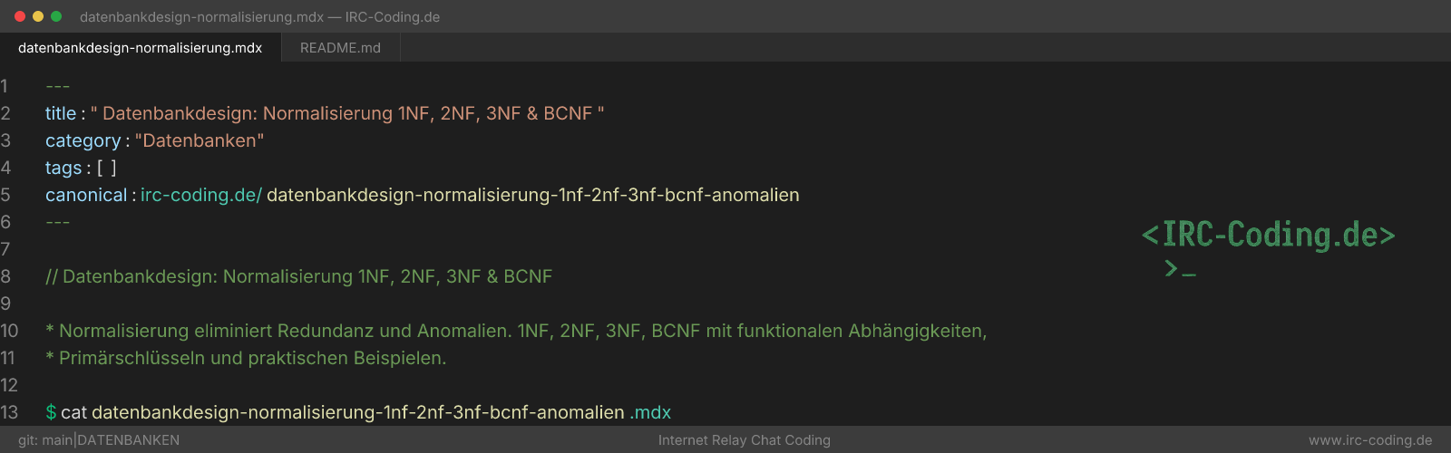 Database Normalization: 1NF, 2NF, 3NF & BCNF