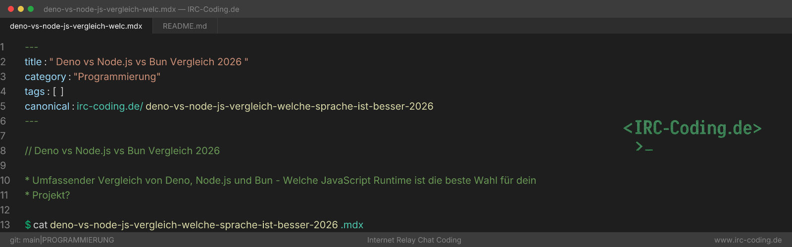 Deno vs Node.js vs Bun Vergleich 2026