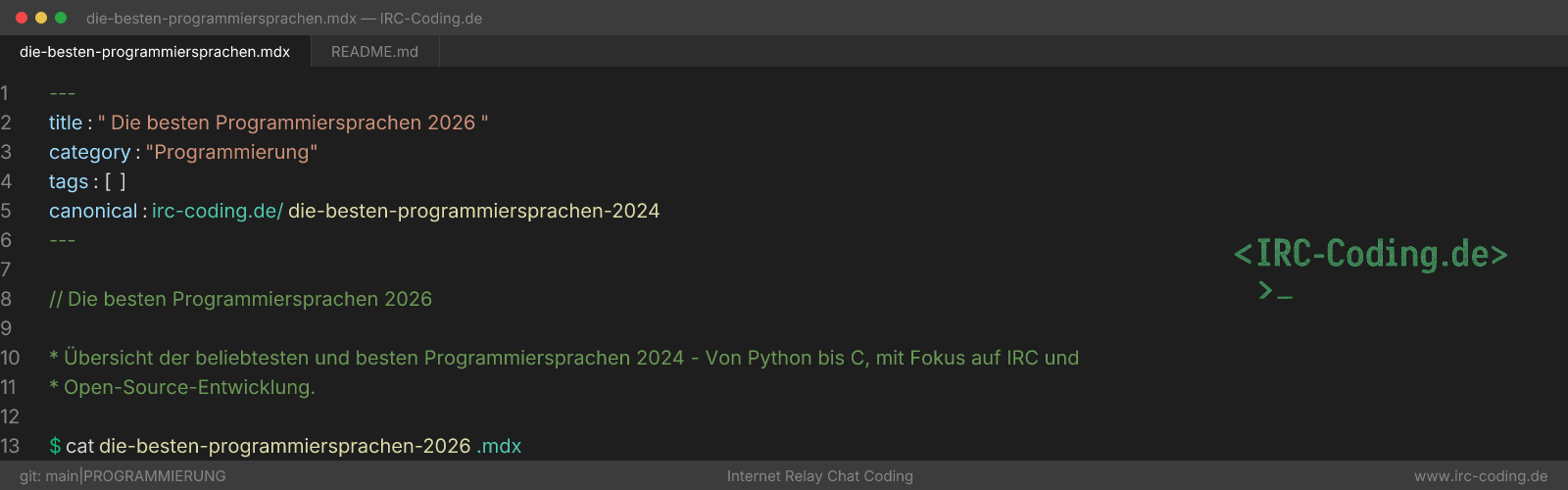 Die besten Programmiersprachen 2026