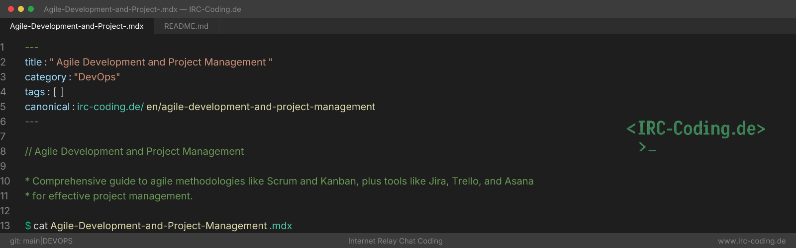 Agile Development and Project Management