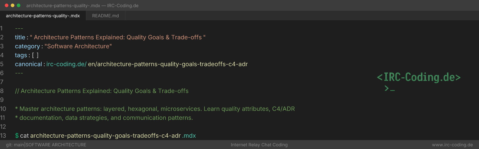 Architecture Patterns Explained: Quality Goals & Trade-offs