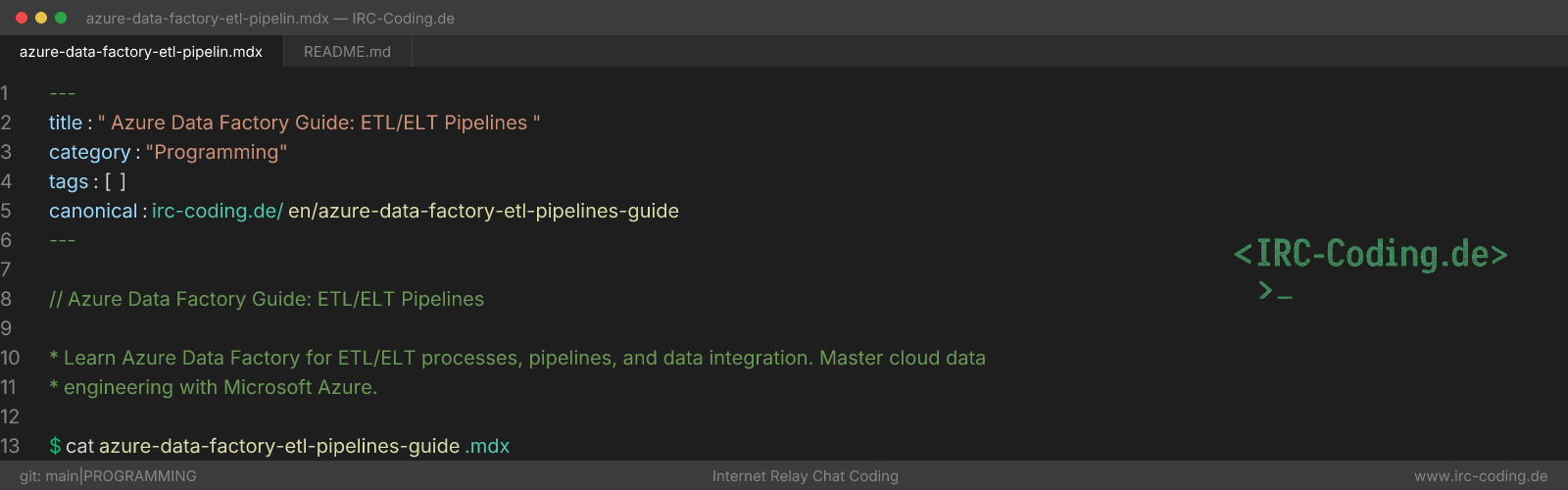 Azure Data Factory Guide: ETL/ELT Pipelines