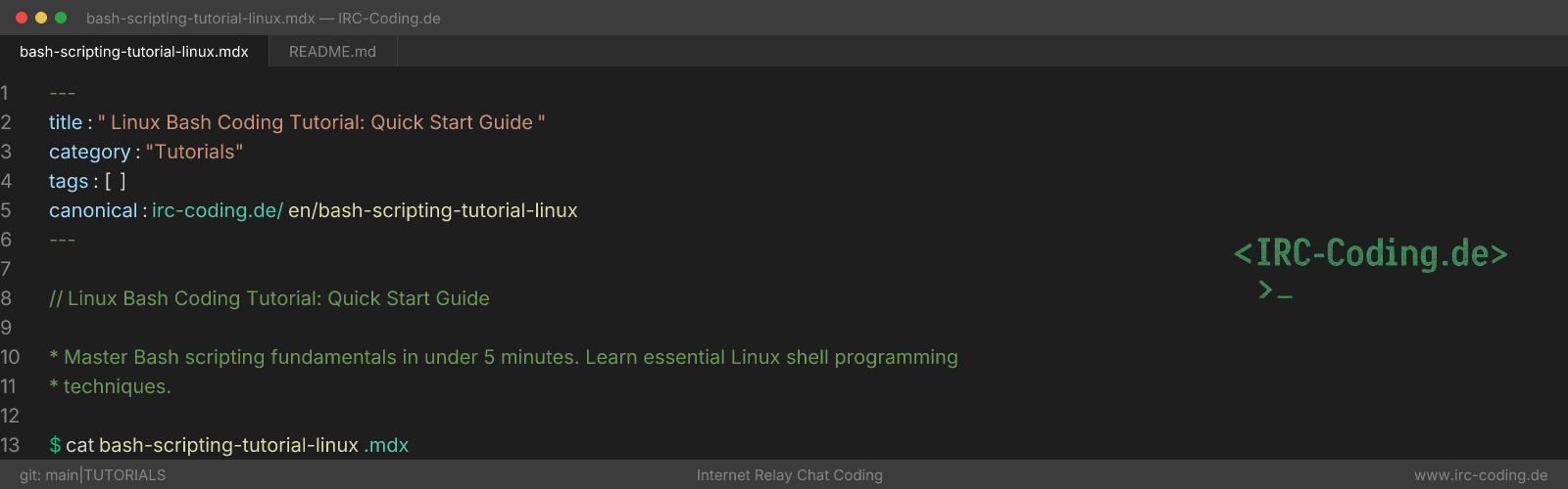 Linux Bash Coding Tutorial: Quick Start Guide