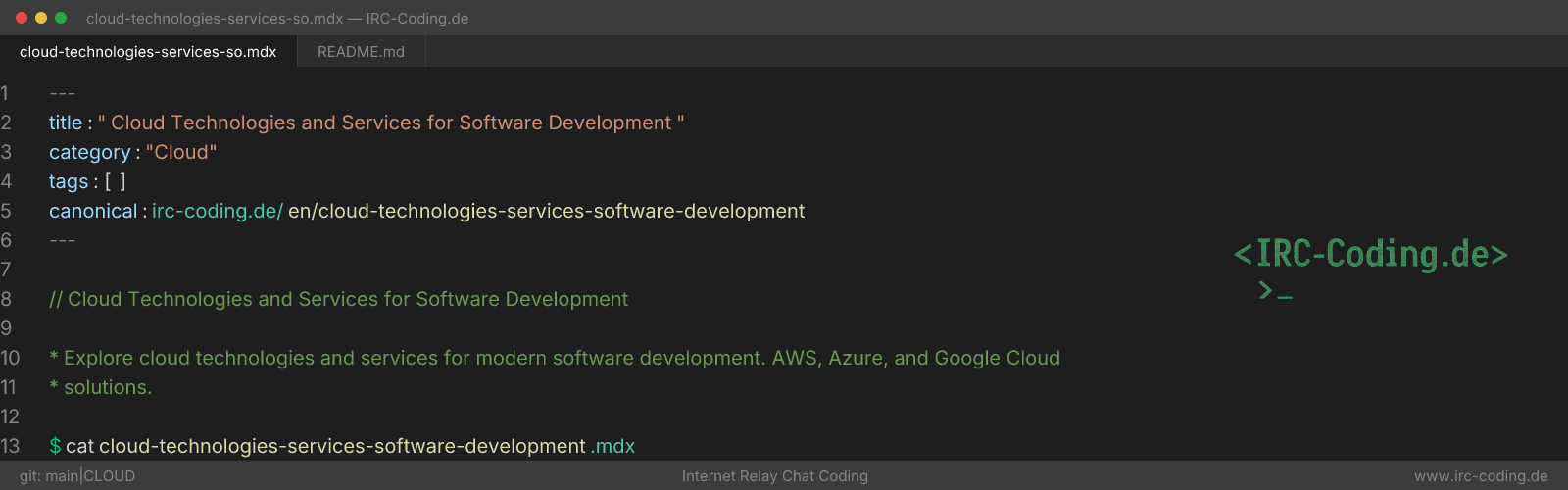 Cloud Technologies and Services for Software Development