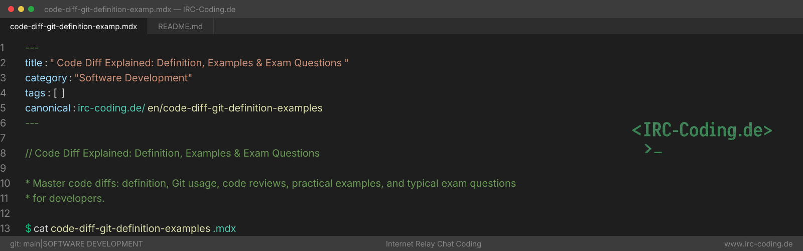 Code Diff Explained: Definition, Examples & Exam Questions