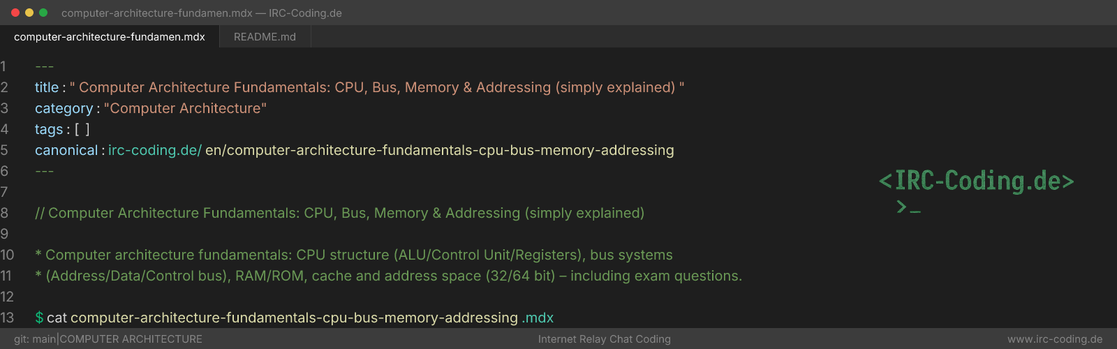 Computer Architecture Fundamentals: CPU, Bus, Memory & Addressing (simply explained)