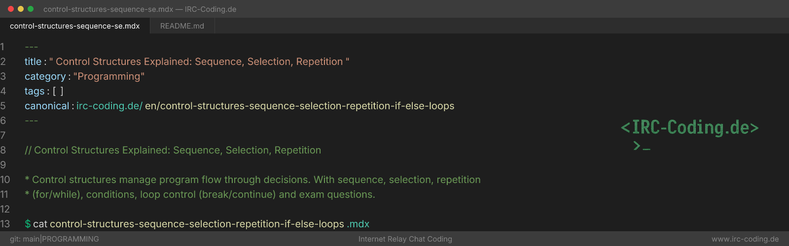 Control Structures Explained: Sequence, Selection, Repetition
