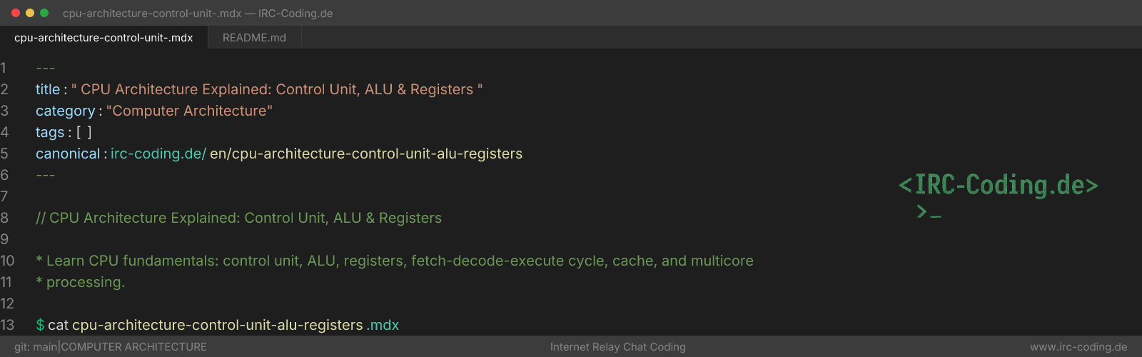 CPU Architecture Explained: Control Unit, ALU & Registers