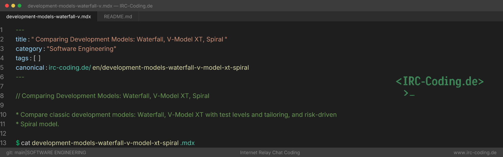 Comparing Development Models: Waterfall, V-Model XT, Spiral