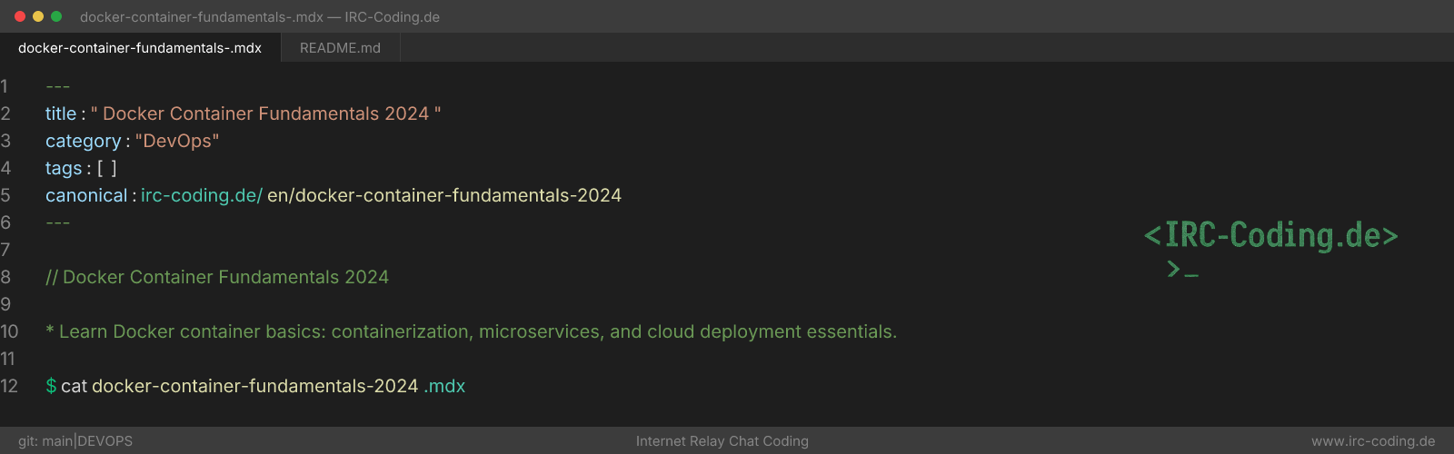 Docker Container Fundamentals 2024