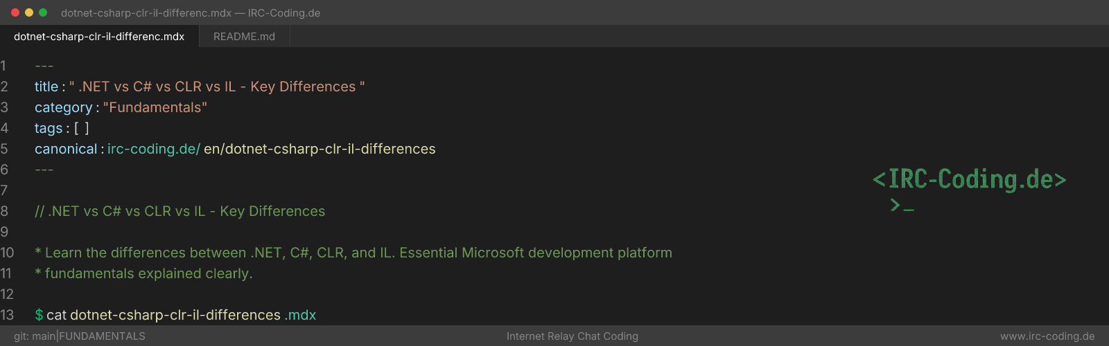 .NET vs C# vs CLR vs IL - Key Differences
