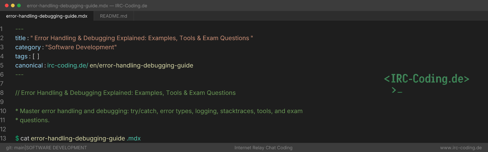 Error Handling & Debugging Explained: Examples, Tools & Exam Questions