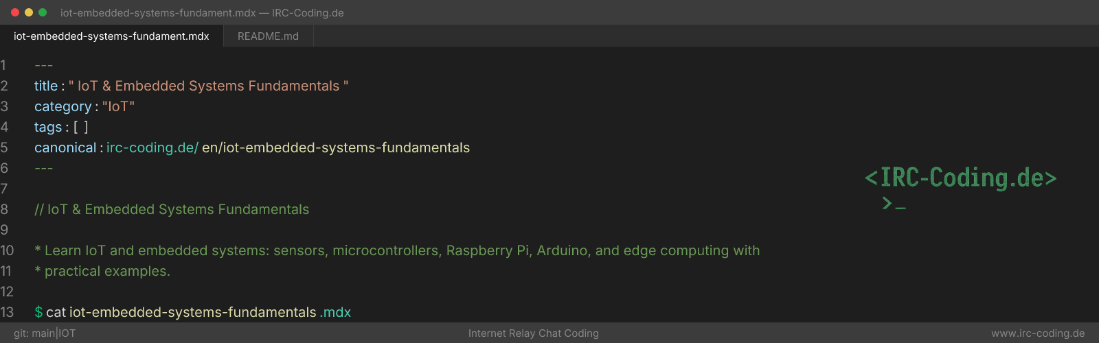 IoT & Embedded Systems Fundamentals