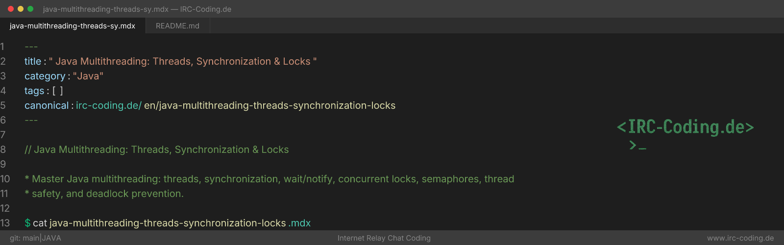 Java Multithreading: Threads, Synchronization & Locks
