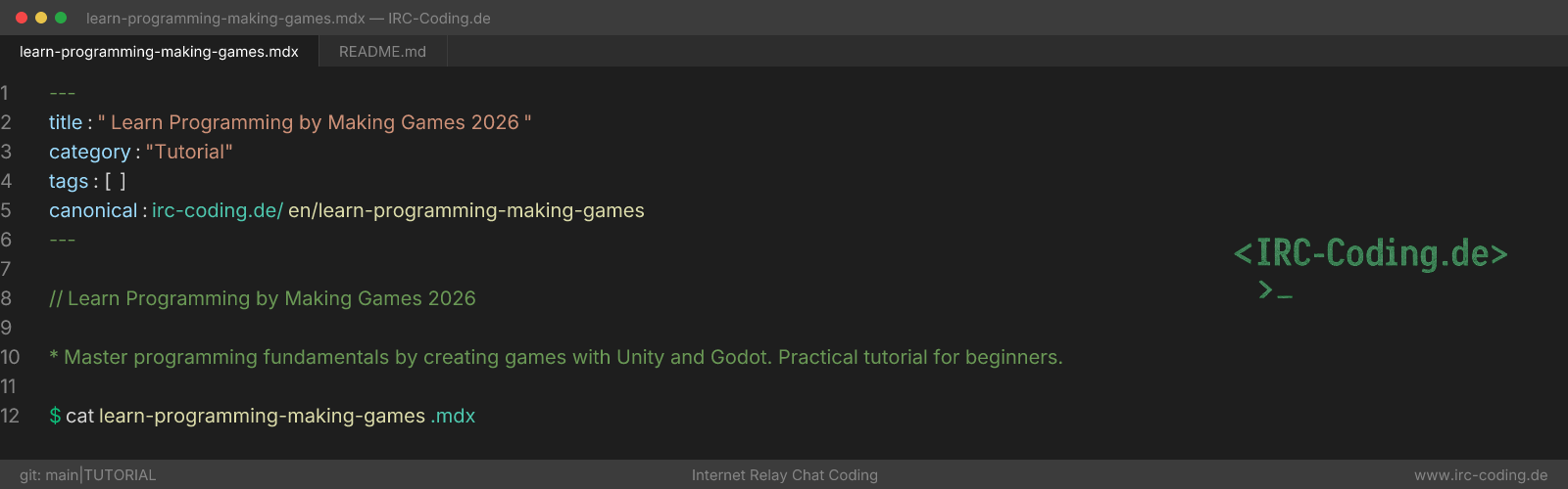 Learn Programming by Making Games 2026
