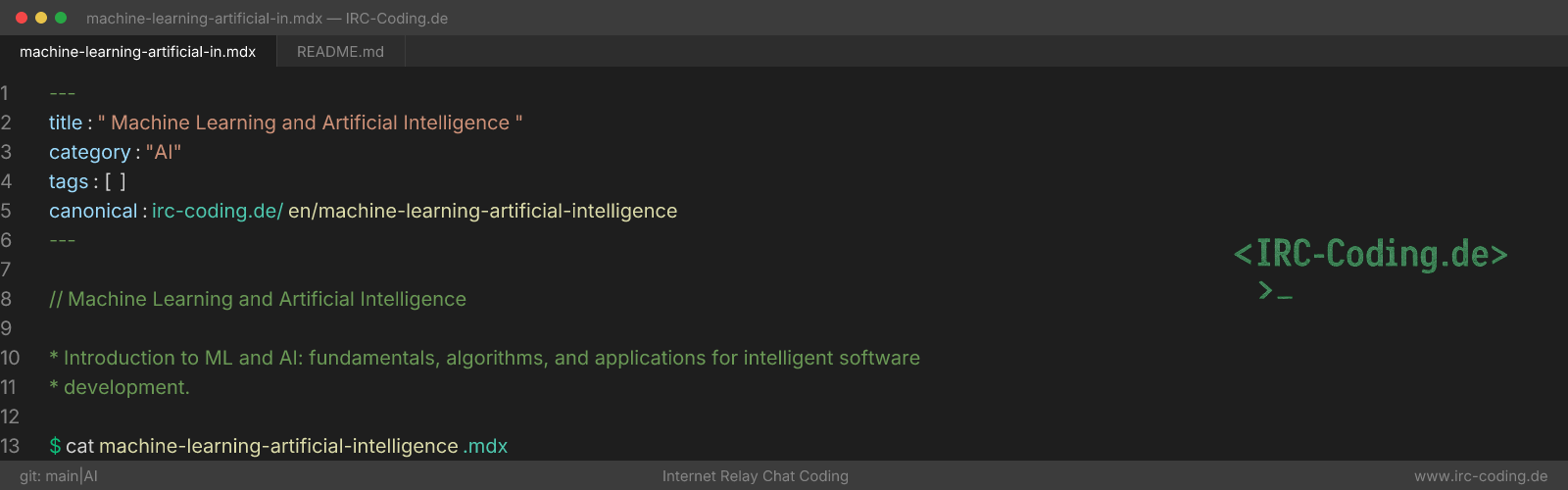 Machine Learning and Artificial Intelligence