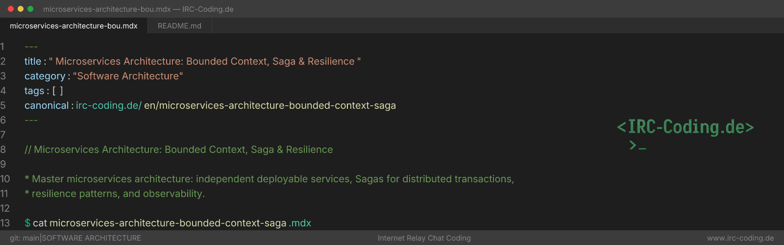 Microservices Architecture: Bounded Context, Saga & Resilience