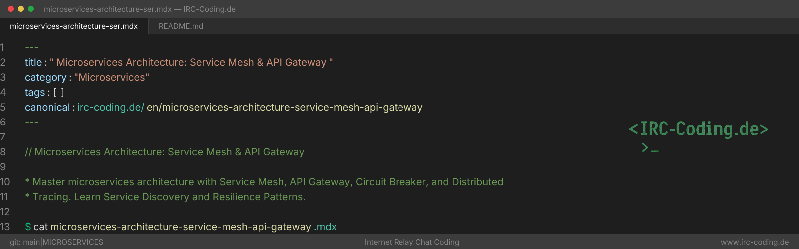 Microservices Architecture: Service Mesh & API Gateway