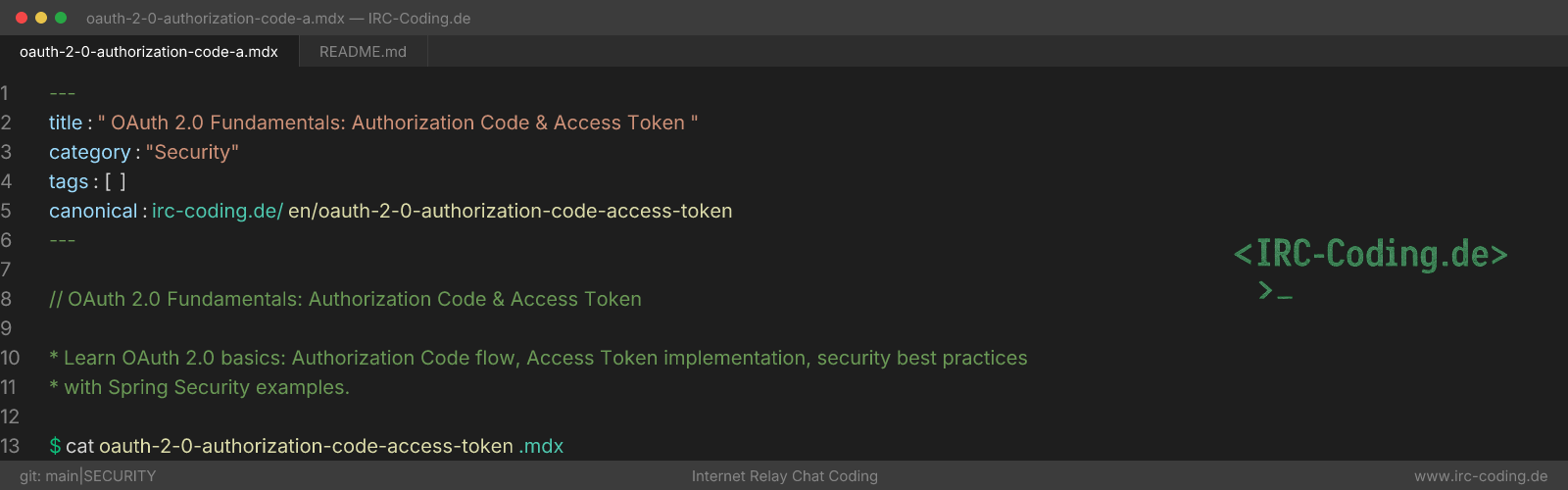 OAuth 2.0 Fundamentals: Authorization Code & Access Token