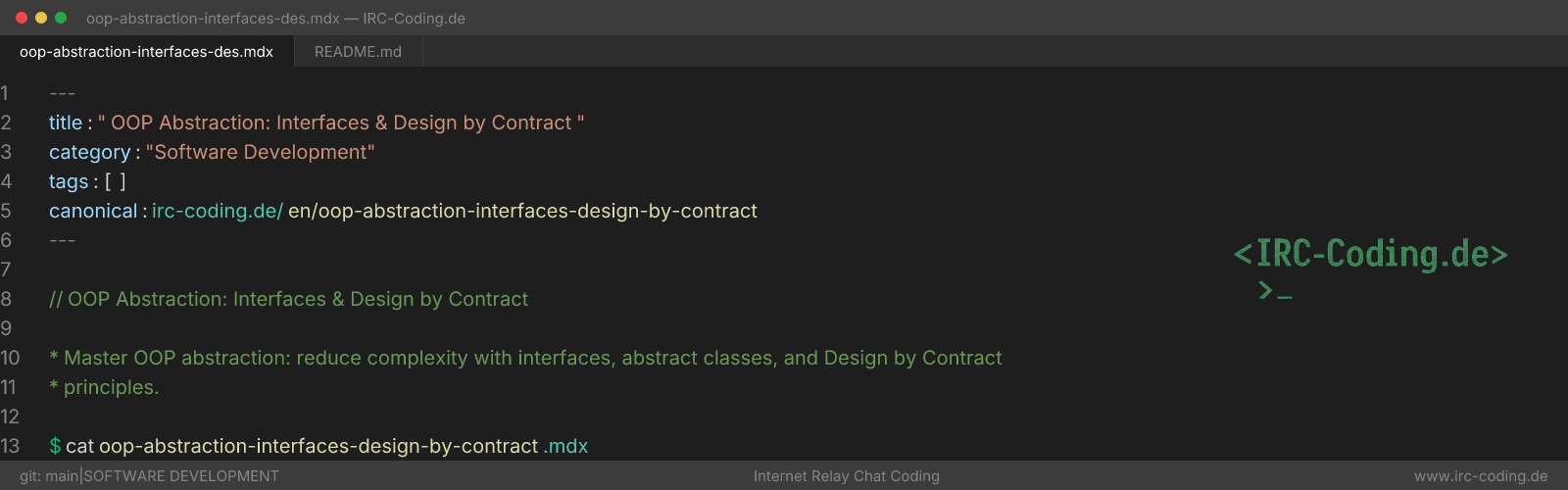 OOP Abstraction: Interfaces & Design by Contract