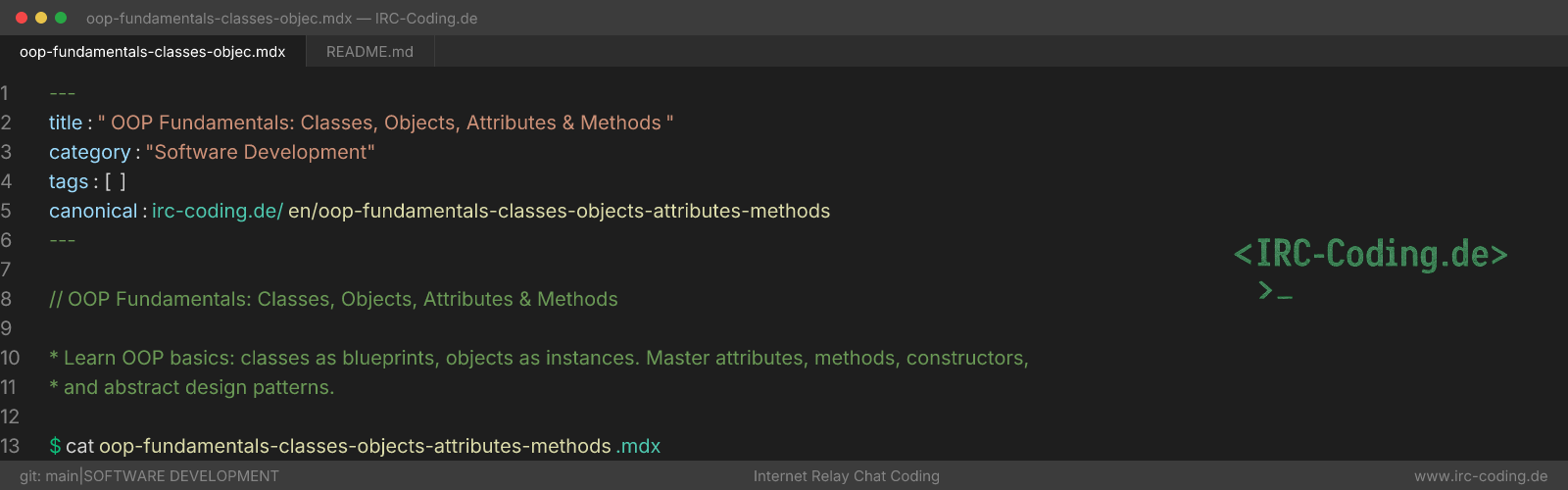 OOP Fundamentals: Classes, Objects, Attributes & Methods