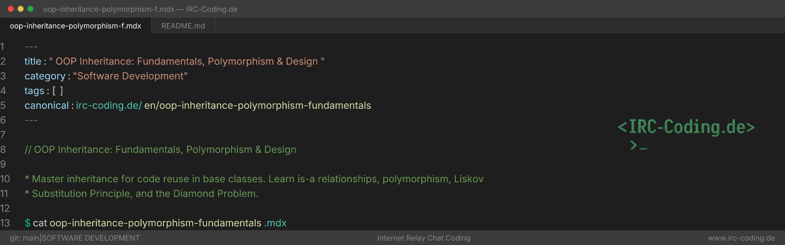 OOP Inheritance: Fundamentals, Polymorphism & Design