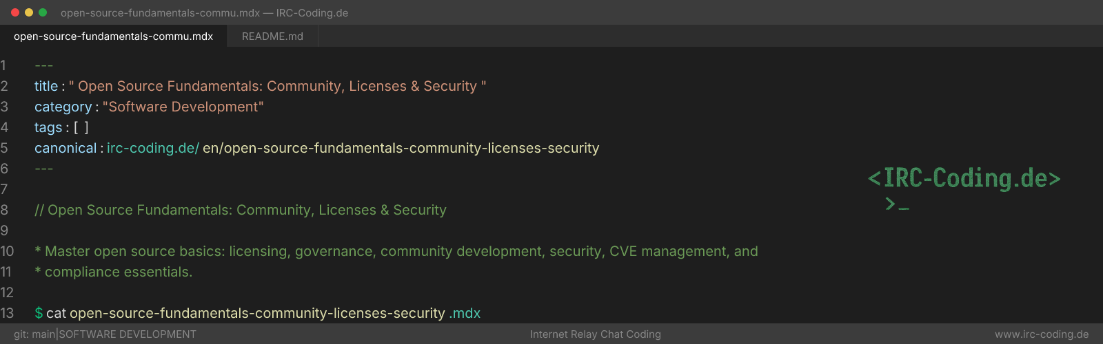 Open Source Fundamentals: Community, Licenses & Security