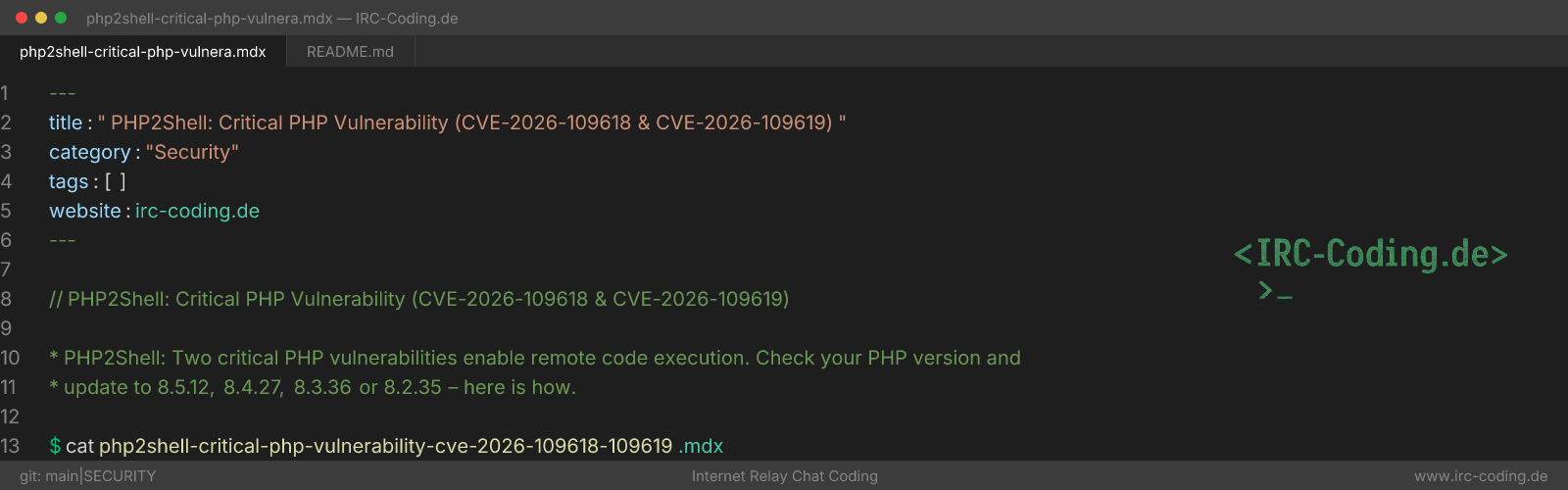 PHP2Shell: Critical PHP vulnerability (CVE-2026-109618 & CVE-2026-109619)