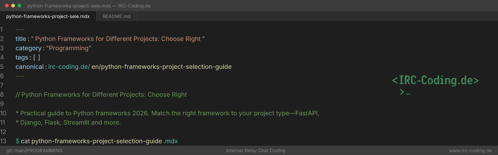 Python Frameworks for Different Projects: Choose Right