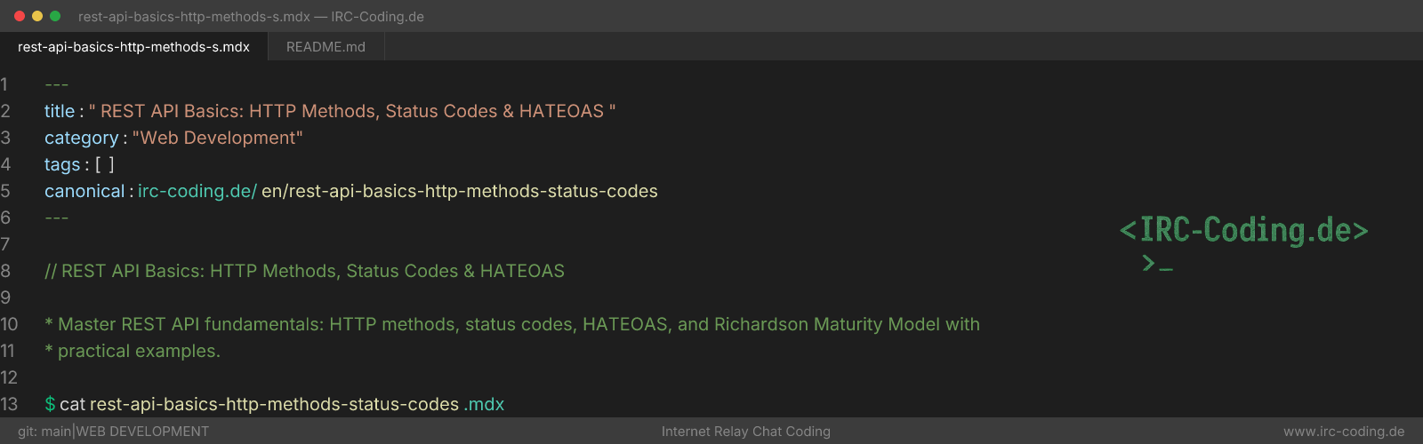 REST API Basics: HTTP Methods, Status Codes & HATEOAS