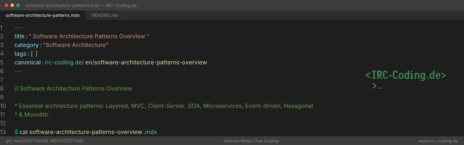 Software Architecture Patterns Overview