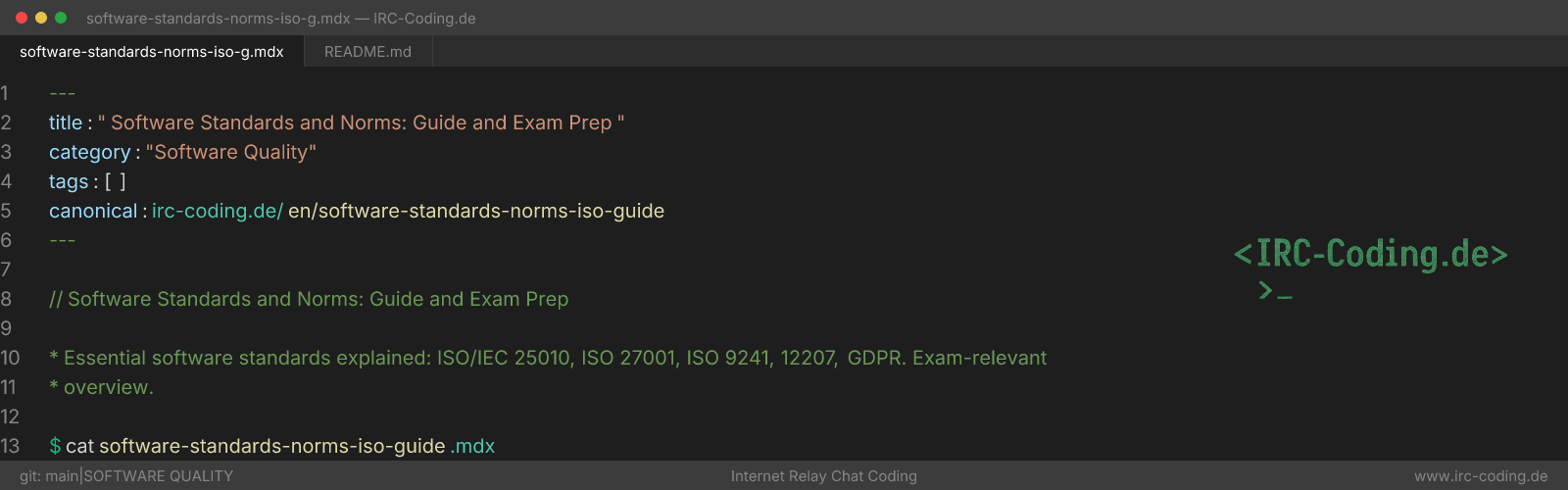 Software Standards and Norms: Guide and Exam Prep