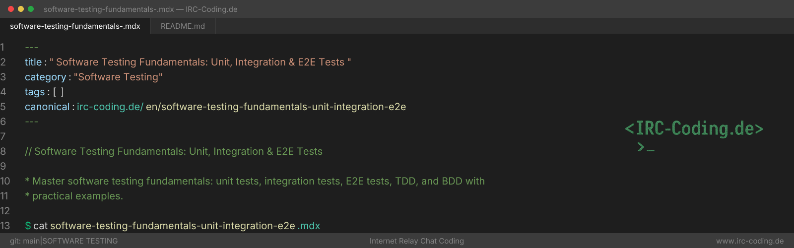 Software Testing Fundamentals: Unit, Integration & E2E Tests