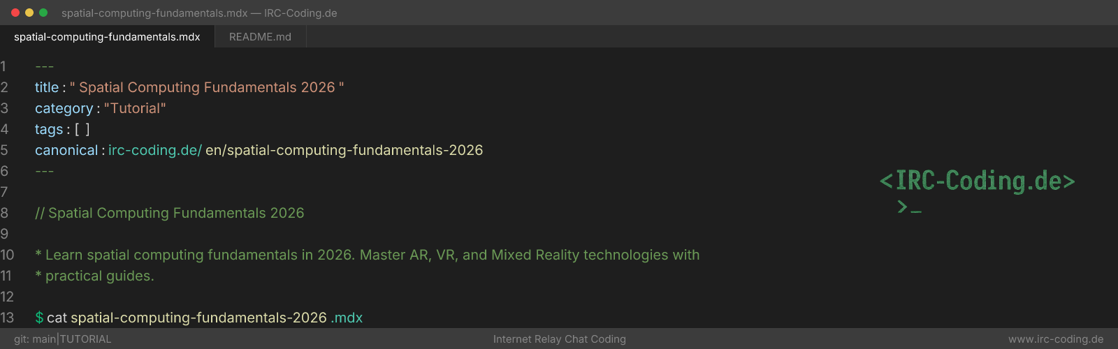 Spatial Computing Fundamentals 2026