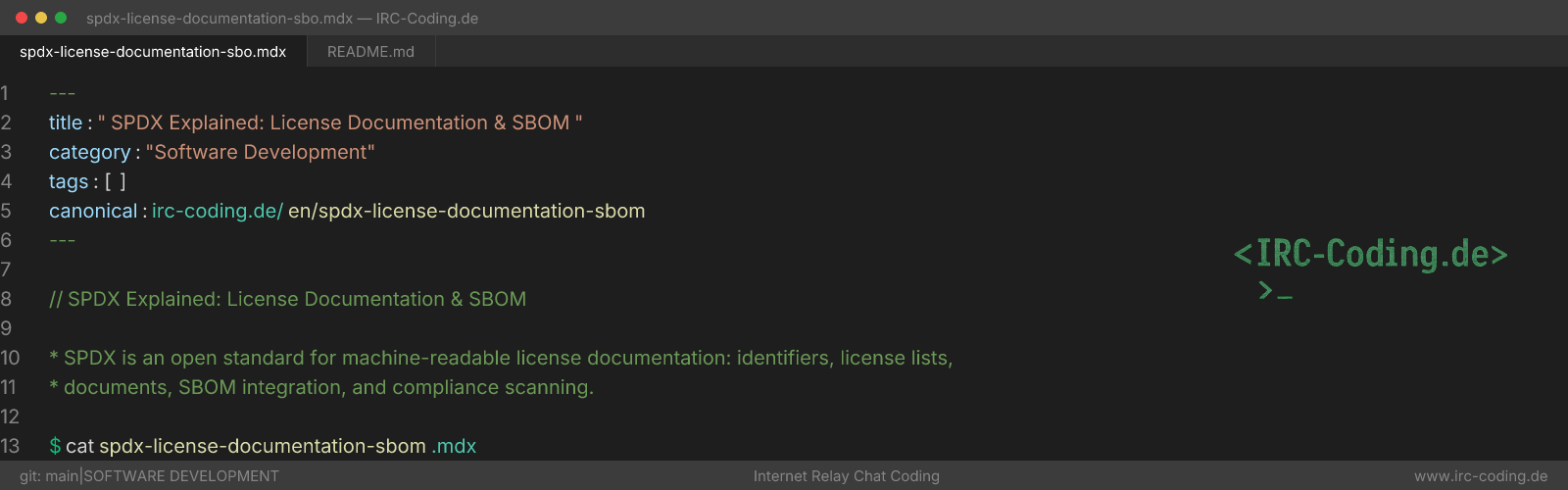 SPDX Explained: License Documentation & SBOM