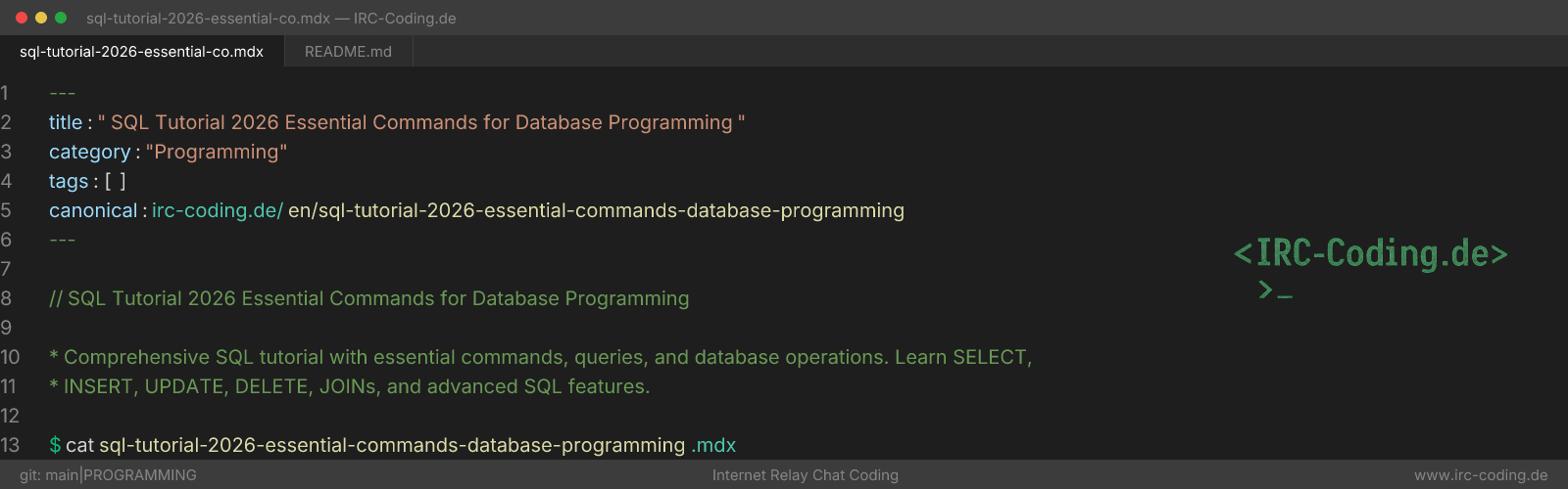 SQL Tutorial 2026 Essential Commands for Database Programming