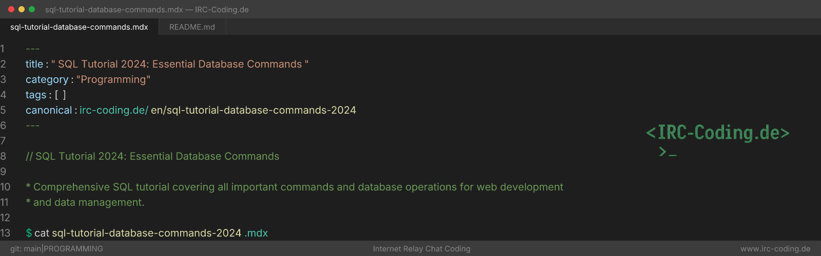 SQL Tutorial 2024: Essential Database Commands