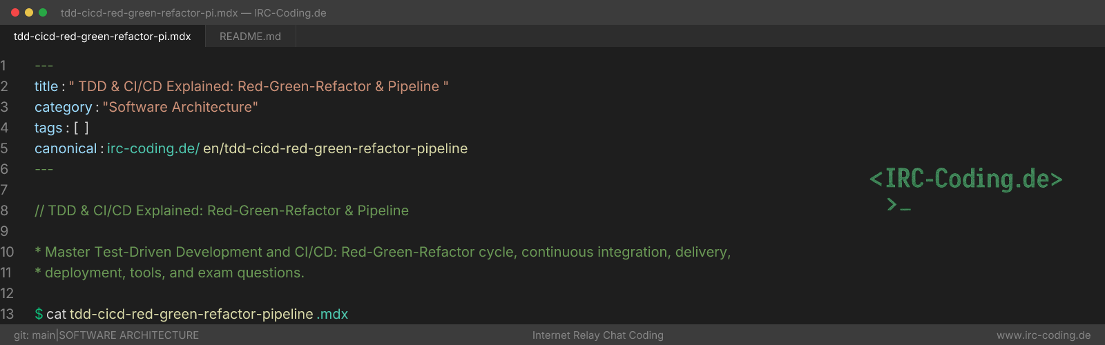 TDD & CI/CD Explained: Red-Green-Refactor & Pipeline