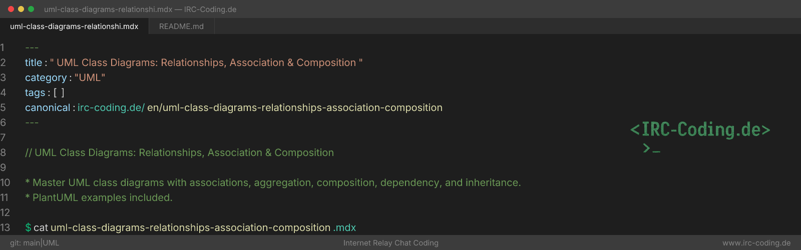 UML Class Diagrams: Relationships, Association & Composition