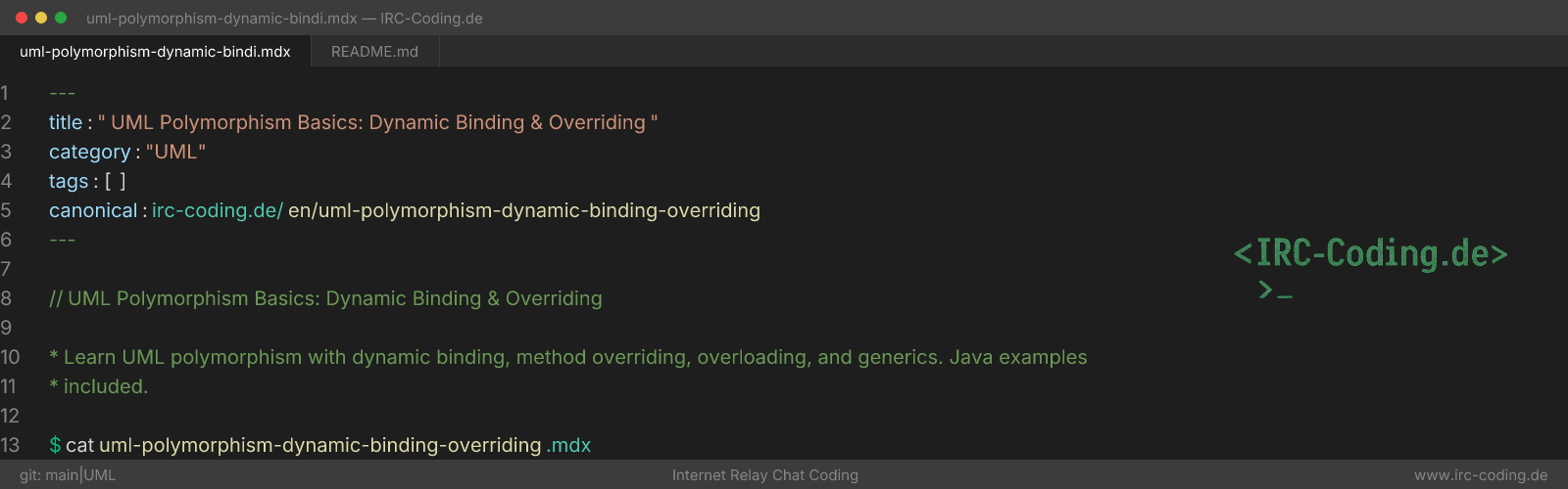 UML Polymorphism Basics: Dynamic Binding & Overriding